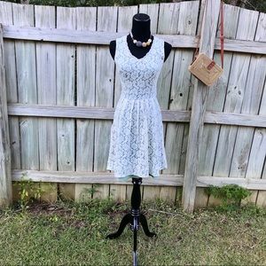 Lace knee-length dress